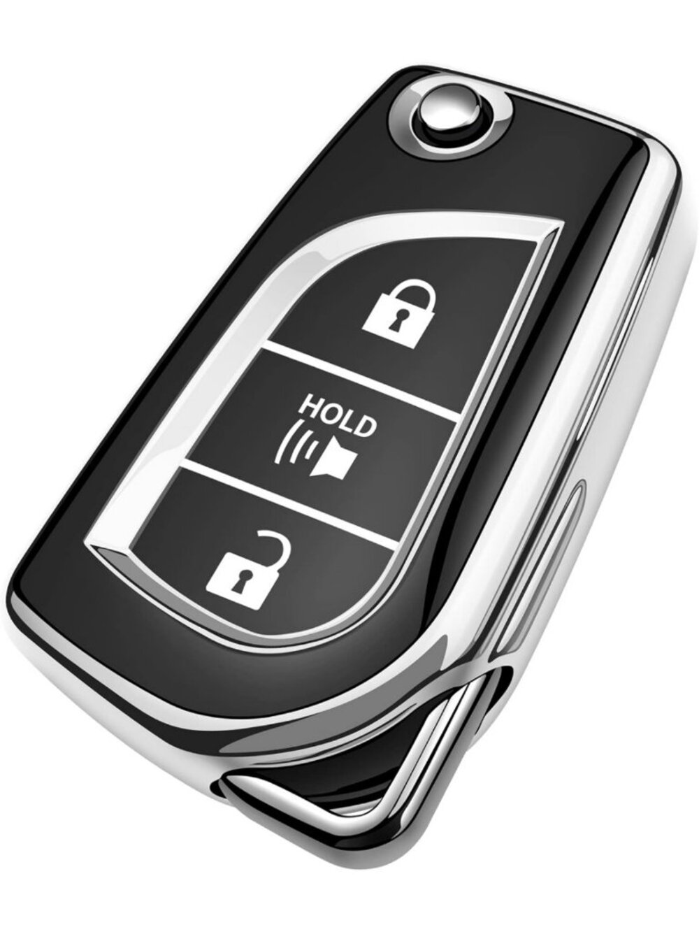 Soft TPU Key Fob Cover for Toyota RAV4, Corolla, Camry - 3 Button Remote Shell